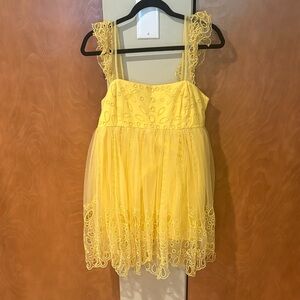 NWT Anthropologie beautiful yellow eyelet dress.
